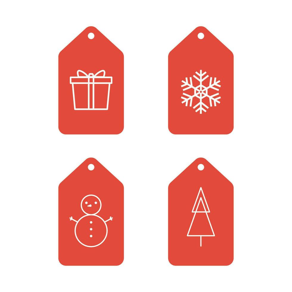 Christmas tag vector. Christmas symbol vector. vector