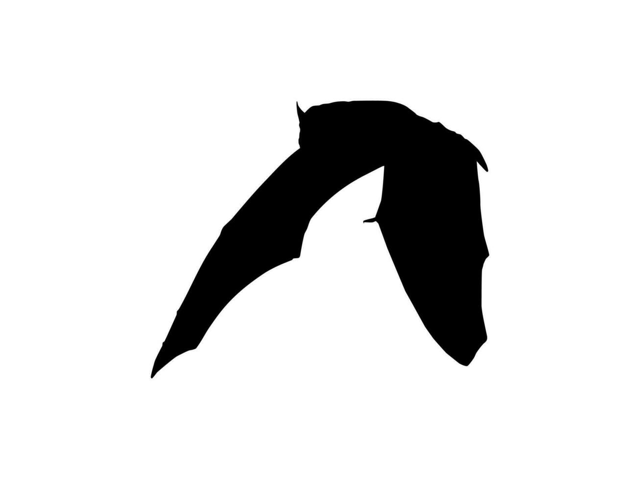 Silhouette of the Flying Fox or Bat for Art Illustration, Icon, Symbol, Pictogram, Logo, Website, or Graphic Design Element. Vector Illustration