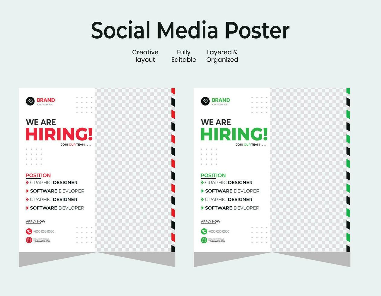 Job vacancy design poster. We are hiring post feed on square design. Open recruitment regional sales manager design template. Social media find a job layout vector