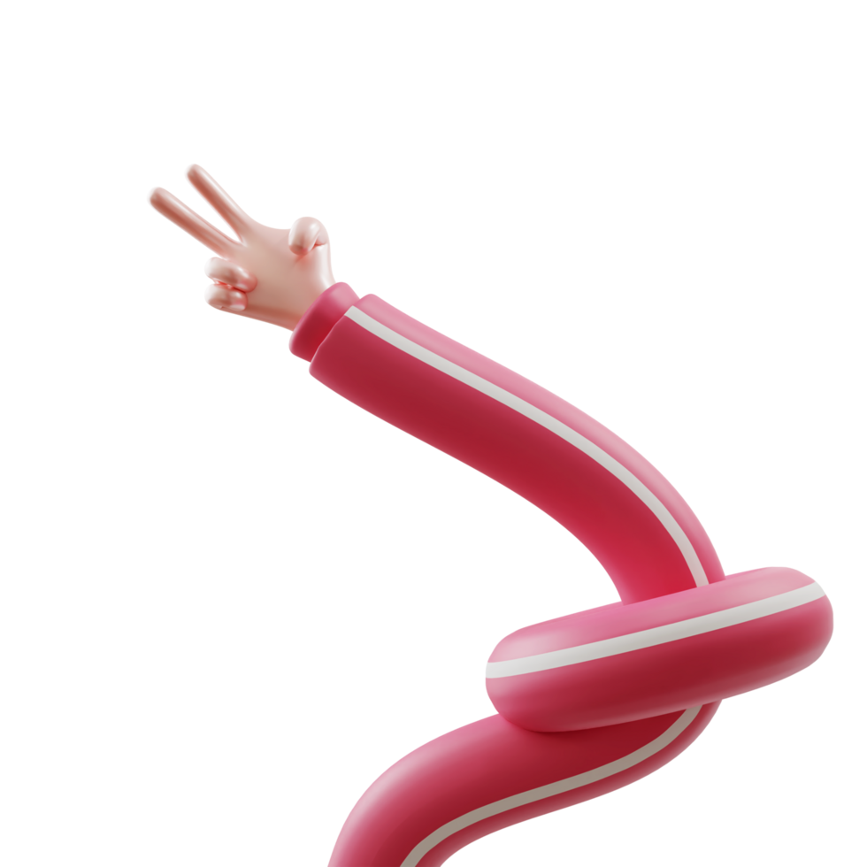 3d illustration of hand gesture set collection png