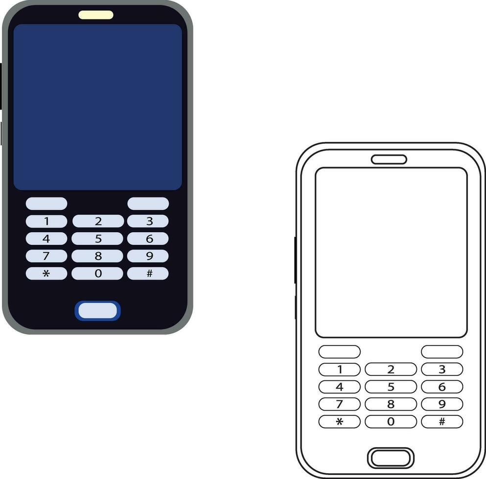 mobile phone set vector art eps