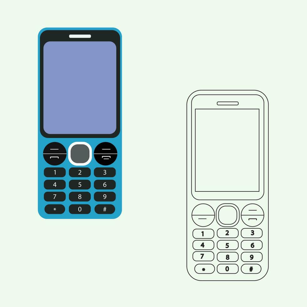 mobile phone set vector art eps