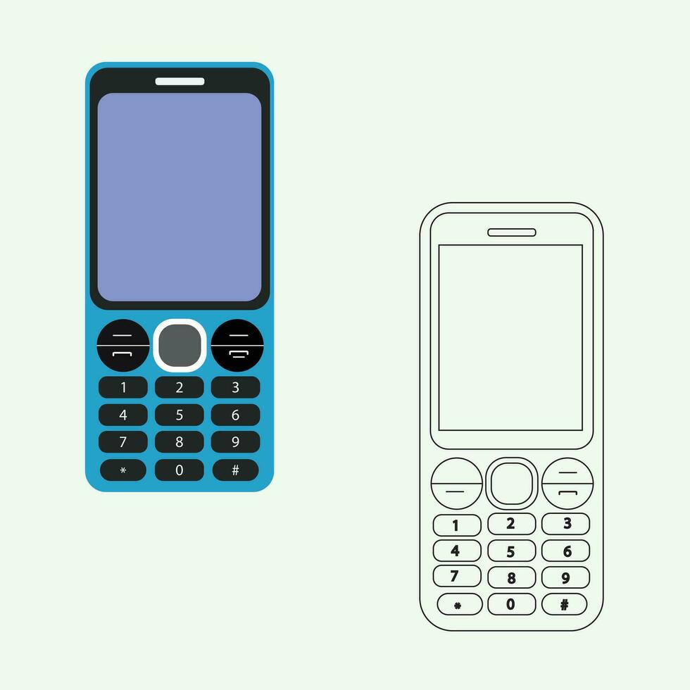 mobile phone set vector art eps