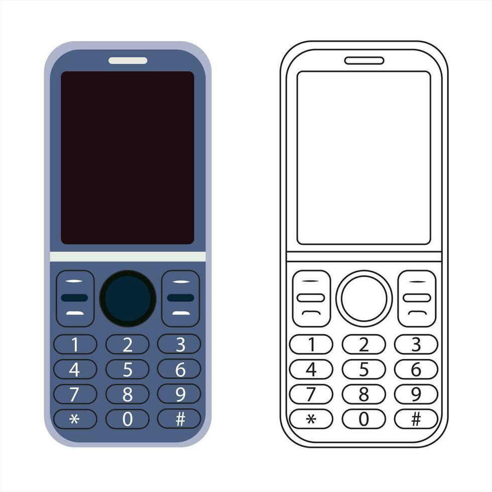 mobile phone set vector art eps