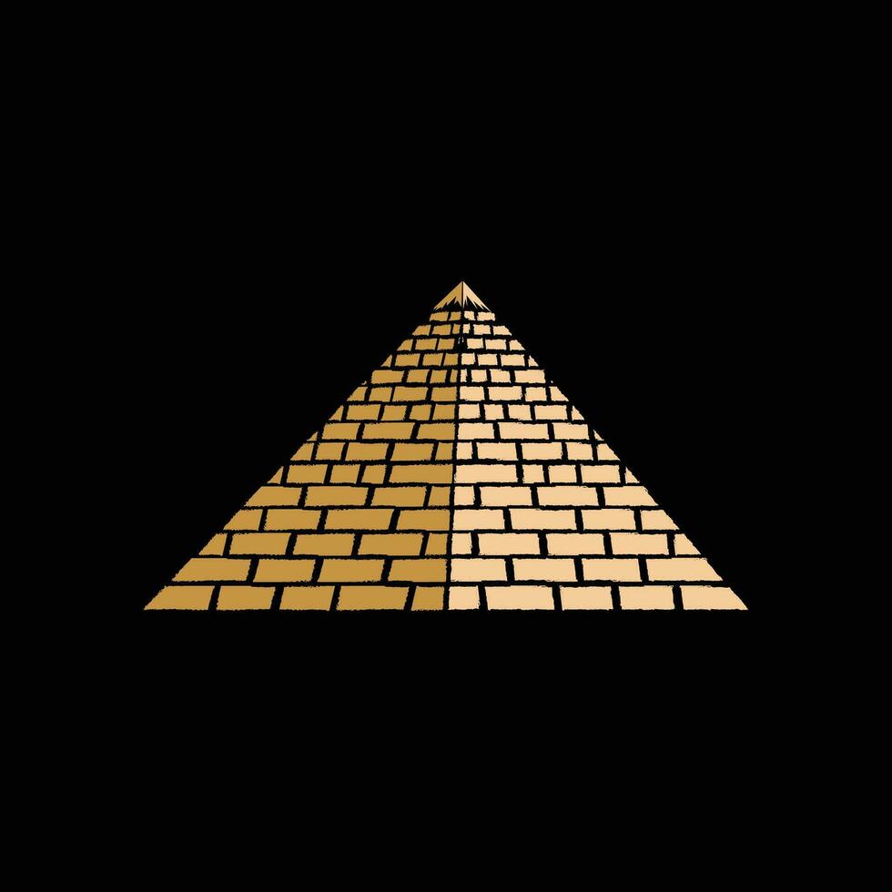 Egyptian Ancient Pyramid in Giza Icon Illustration vector