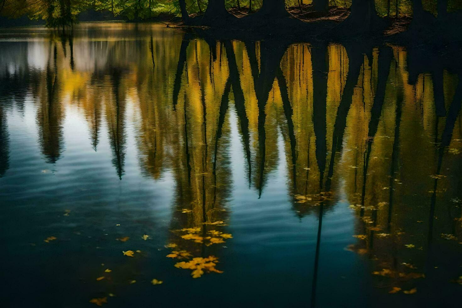 AI generated autumn reflections by james mccormick photo