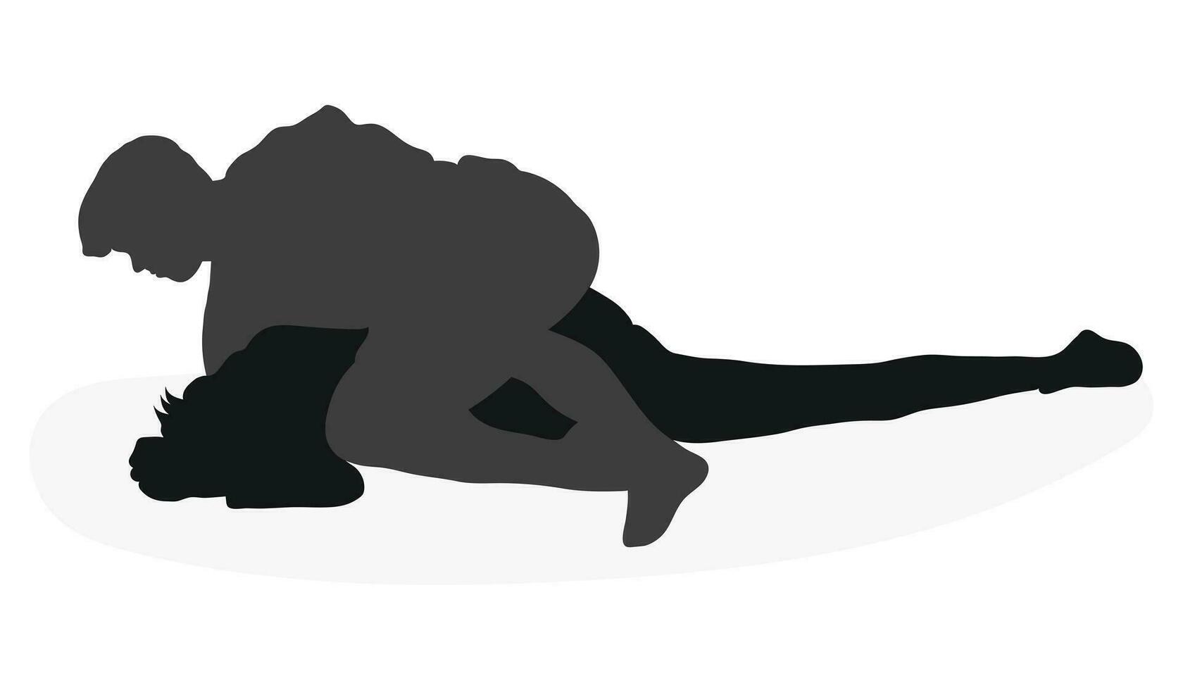 Image of silhouettes sambo athletes in sambo wrestling, combat sambo, duel, fight, fistfight, struggle, tussle, brawl, jiu jitsu. Martial art, sportsmanship vector