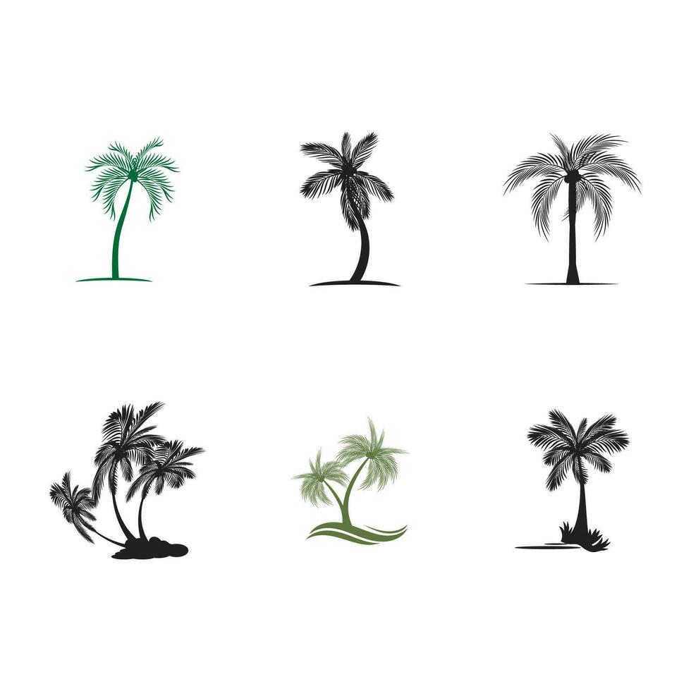 palma árbol logo vector modelo símbolo diseño