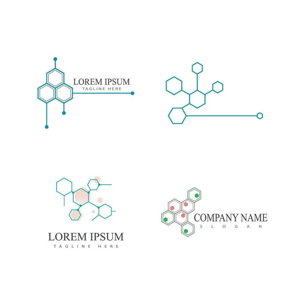 Molecule logo vector symbol template
