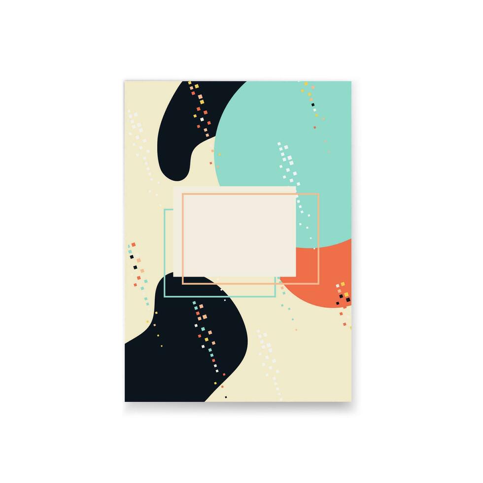 Abstract cover design template. Minimal geometric background in Memphis style . Vector illustration