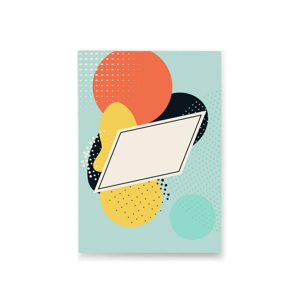 Abstract cover design template. Minimal geometric background in Memphis style . Vector illustration