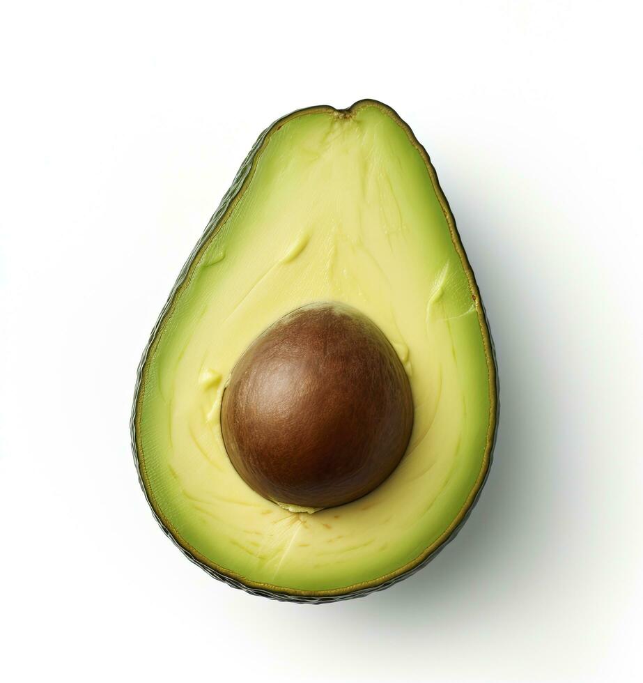 AI generated Avocado on white background. AI Generated photo