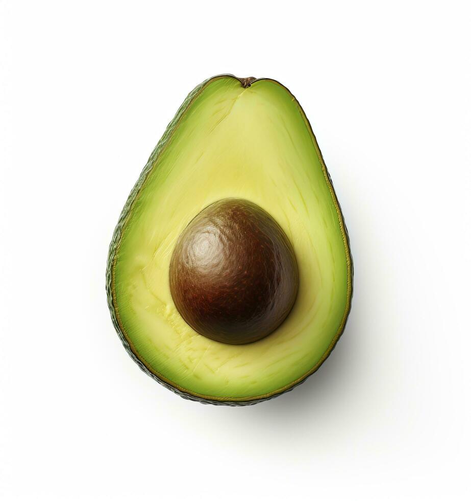 ai generado aguacate en blanco antecedentes. ai generado foto