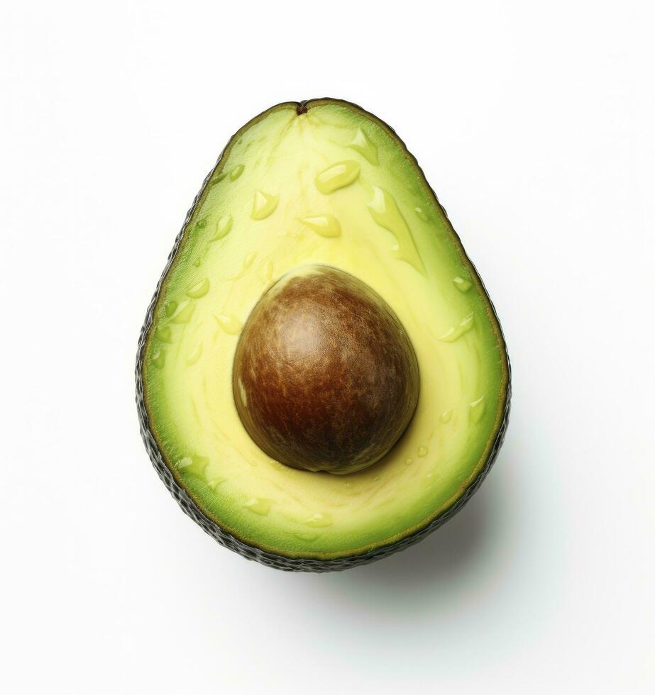 AI generated Avocado on white background. AI Generated photo