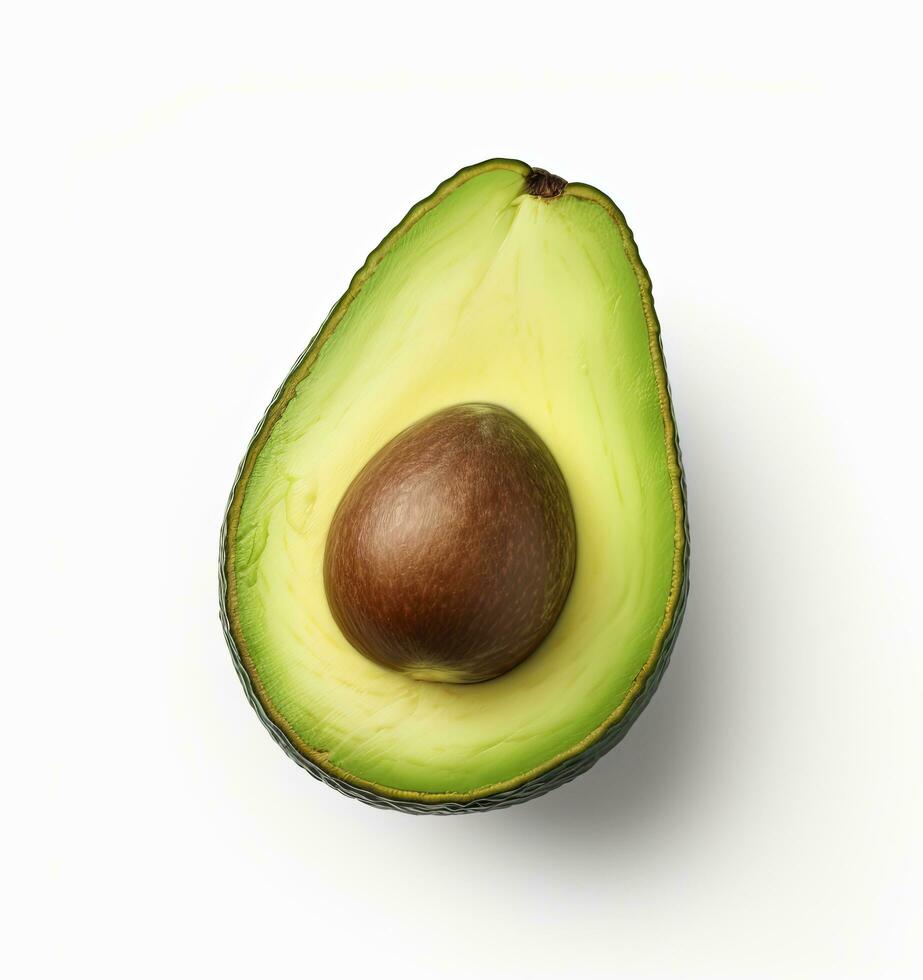 ai generado aguacate en blanco antecedentes. ai generado foto