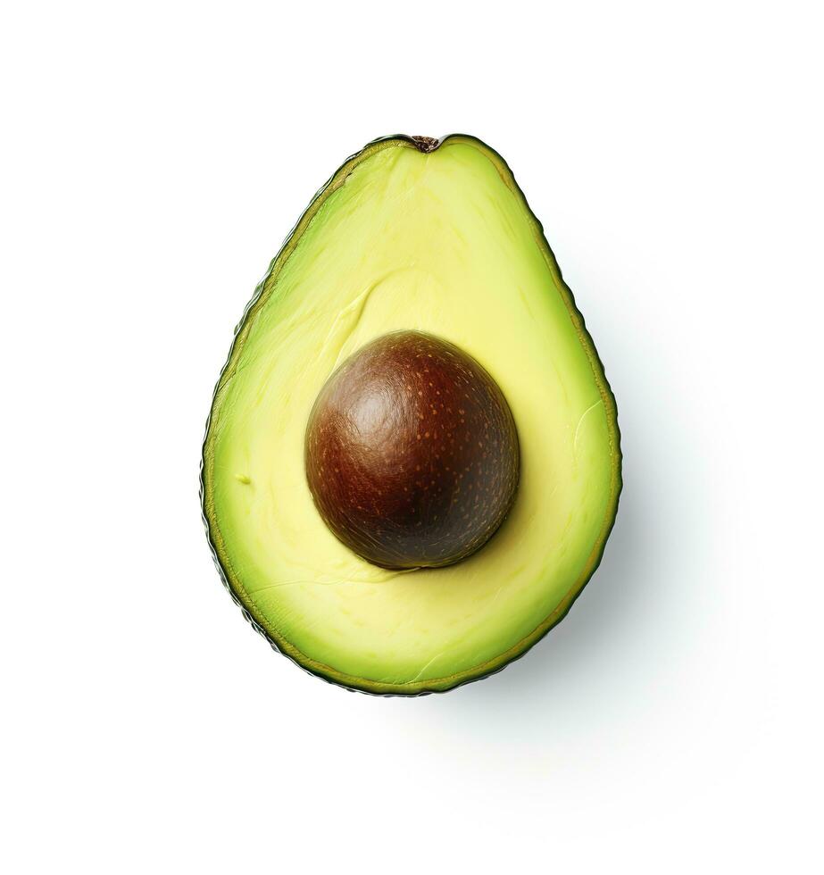 ai generado aguacate en blanco antecedentes. ai generado foto