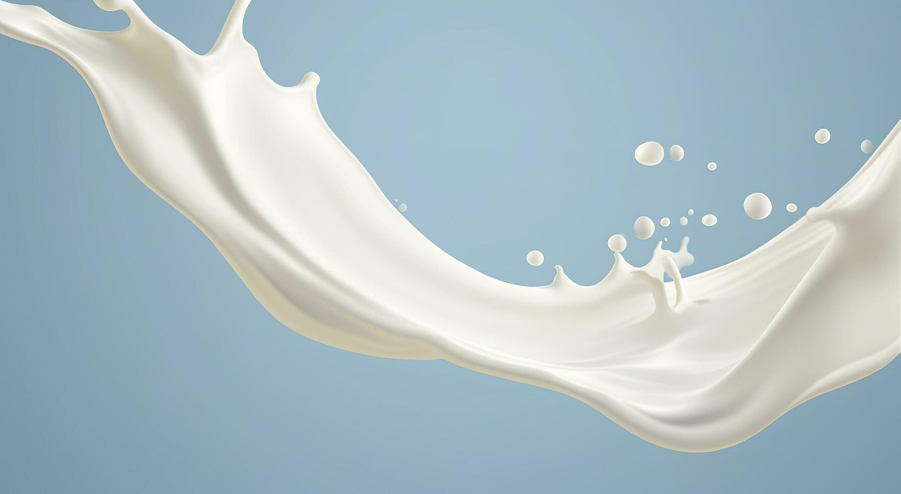 ai generado blanco Leche chapoteo aislado en fondo, líquido o yogur chapoteo, 3d ilustración. generativo ai foto