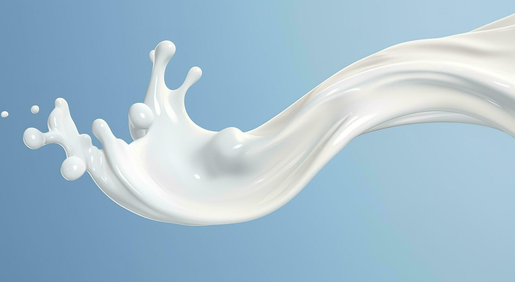 AI generated White milk splash isolated on background, liquid or Yogurt splash,  3d illustration. Generative AI photo