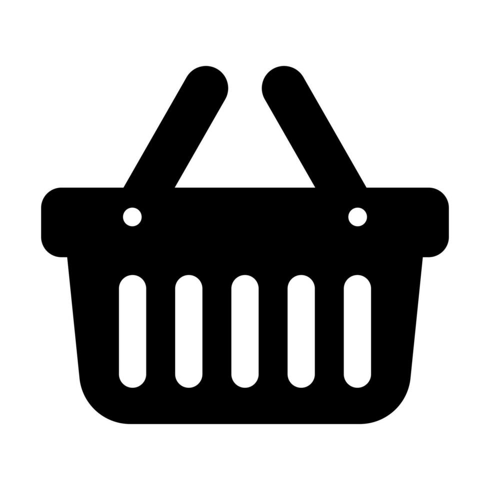 Shopping basket icon - vector illustration