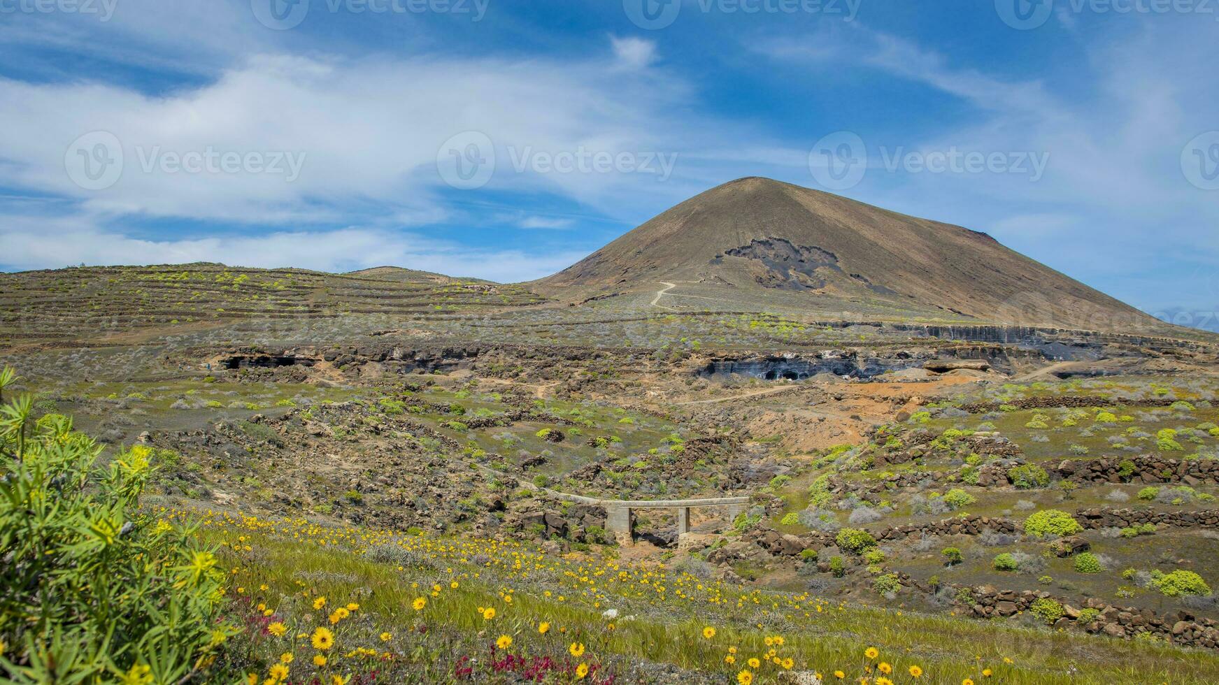 View on Montana de Guenia on the Canary Island of Lanzarote photo