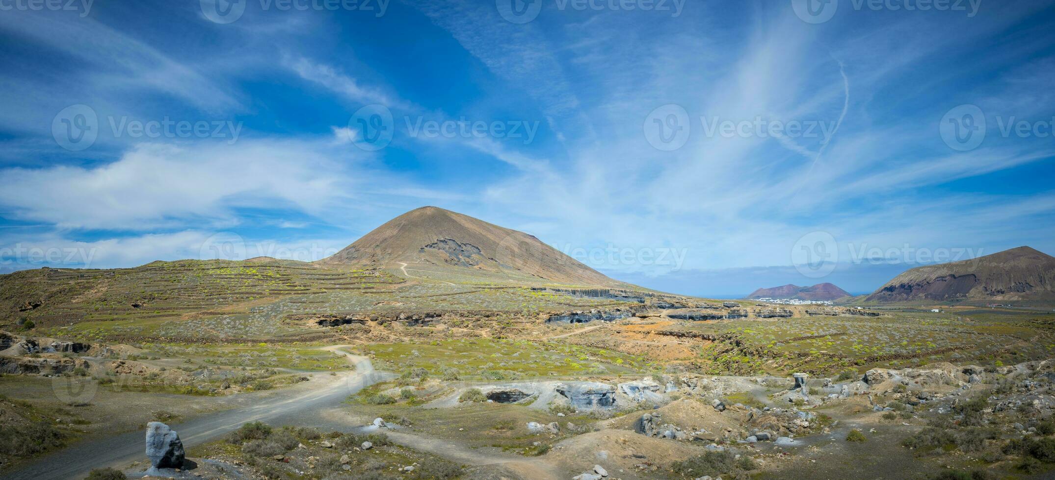 View on Montana de Guenia on the Canary Island of Lanzarote photo