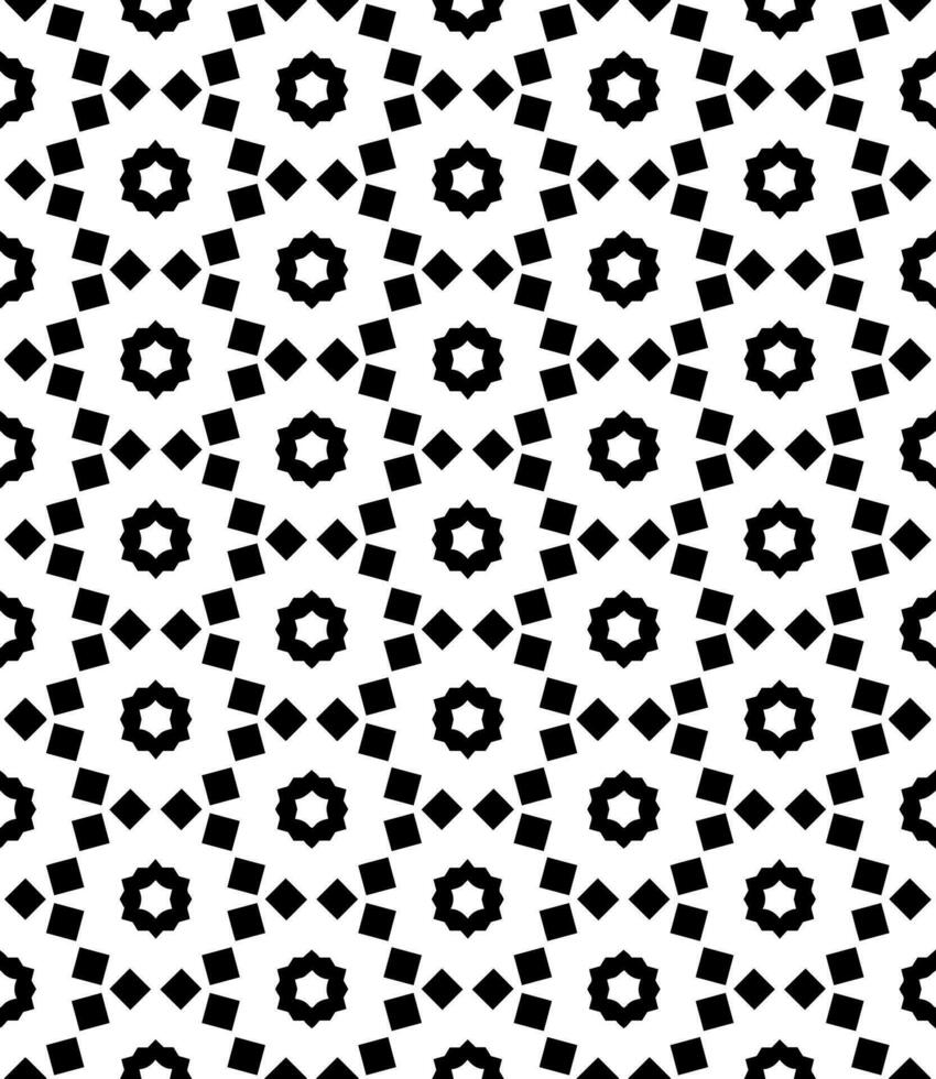 patrón abstracto sin costuras en blanco y negro. fondo y telón de fondo. diseño ornamental en escala de grises. vector