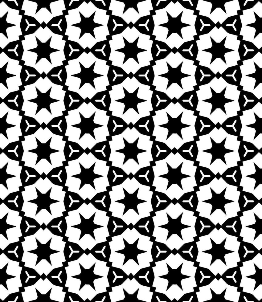 patrón abstracto sin costuras en blanco y negro. fondo y telón de fondo. diseño ornamental en escala de grises. vector