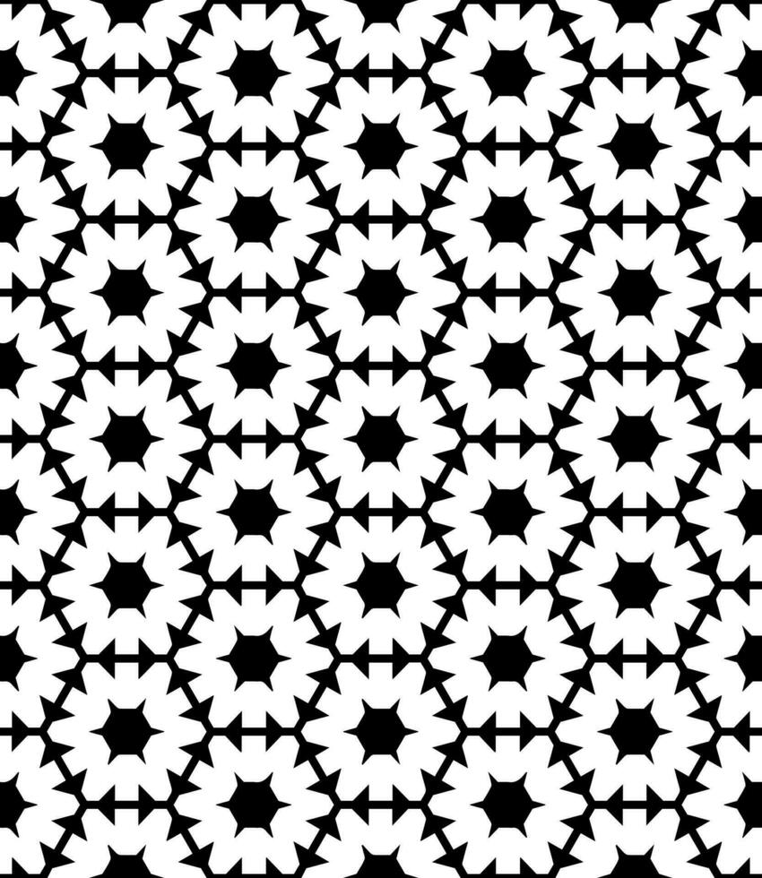 Black and white seamless abstract pattern. Background and backdrop. Grayscale ornamental design. vector