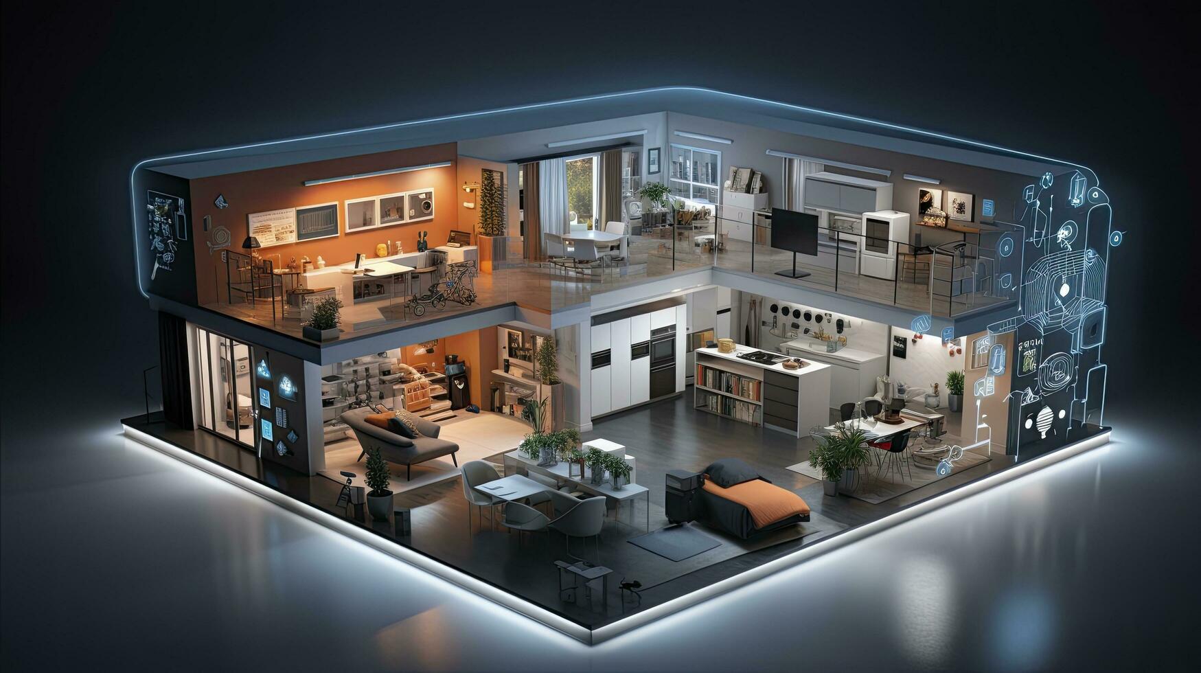 AI generated Connected Living, The IoT Revolution in Smart Homes. AI Generated photo