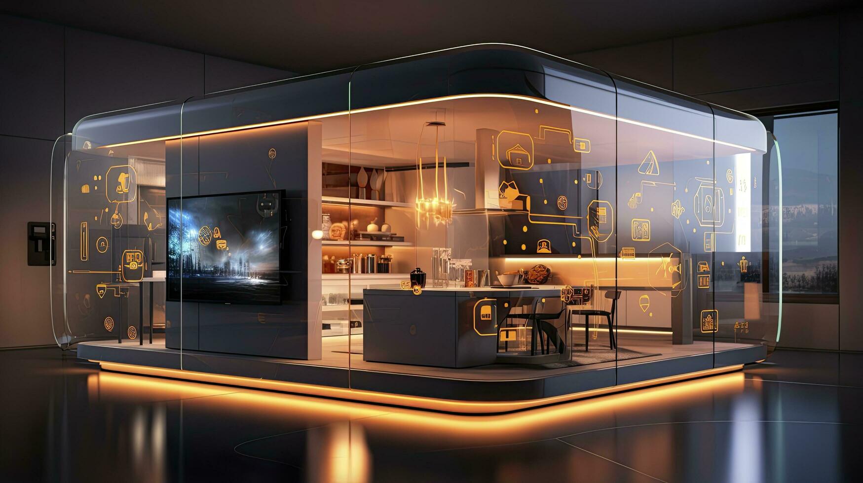 AI generated Connected Living, The IoT Revolution in Smart Homes. AI Generated photo