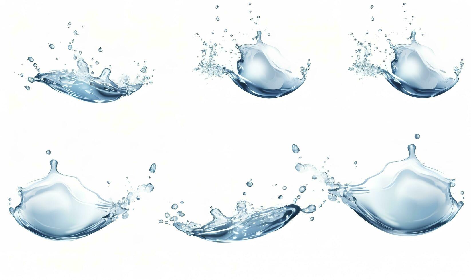 AI generated The water crown splashes with drops.Generative AI photo