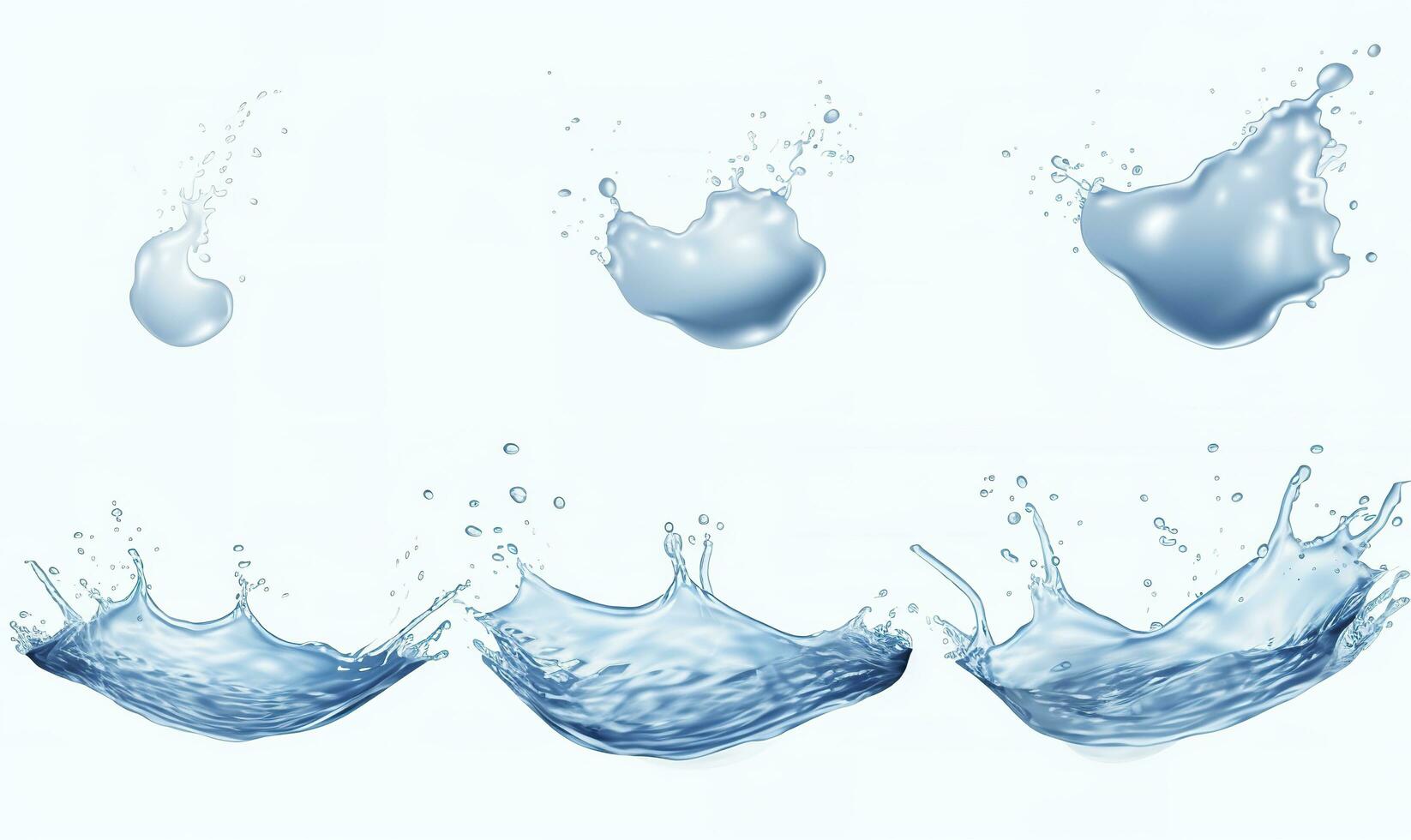 AI generated The water crown splashes with drops.Generative AI photo