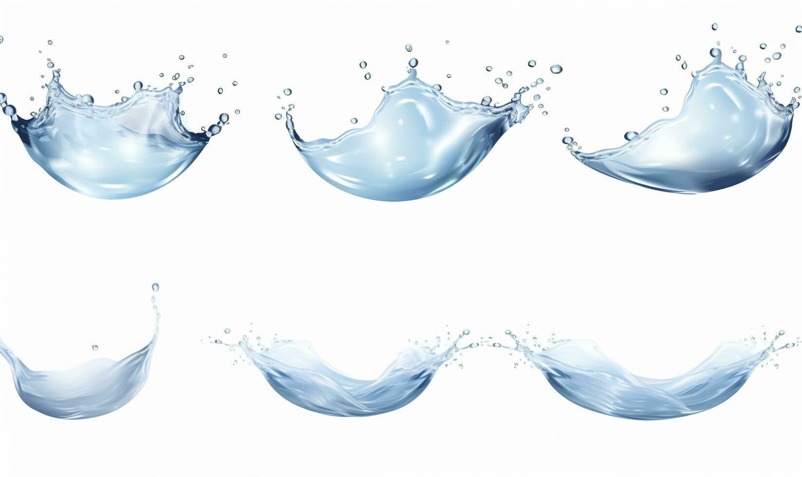 AI generated The water crown splashes with drops.Generative AI photo
