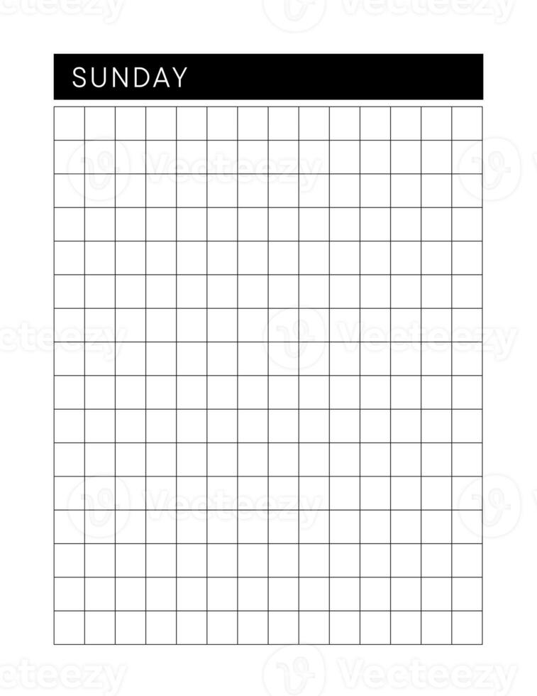 Modern Weekly planner page. Notebook pages for notes and goals. planner page template. Modern Business organizer. photo