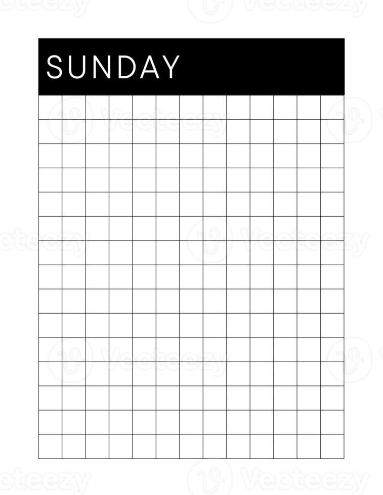 Modern Weekly planner page. Notebook pages for notes and goals. planner page template. Modern Business organizer. photo