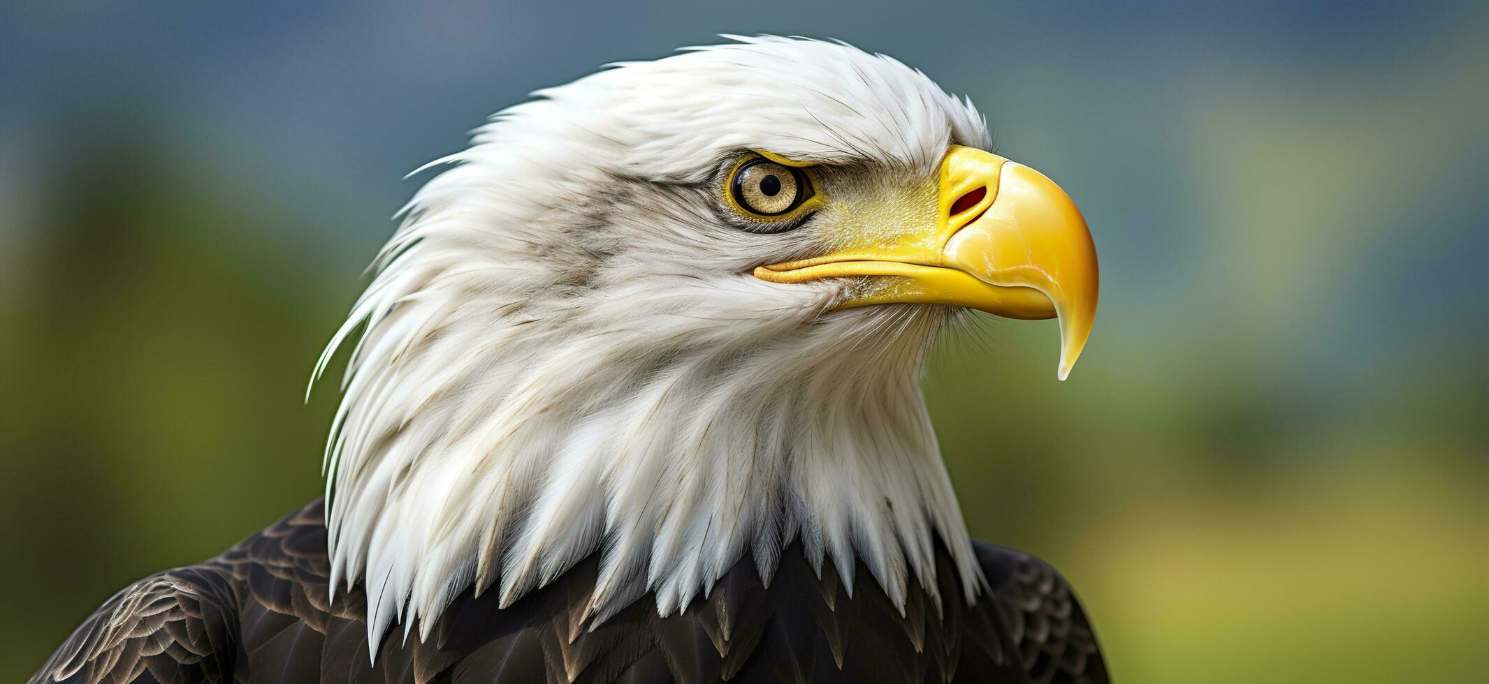 AI generated Portrait of an american bald eagle, wildlife. Generative AI photo