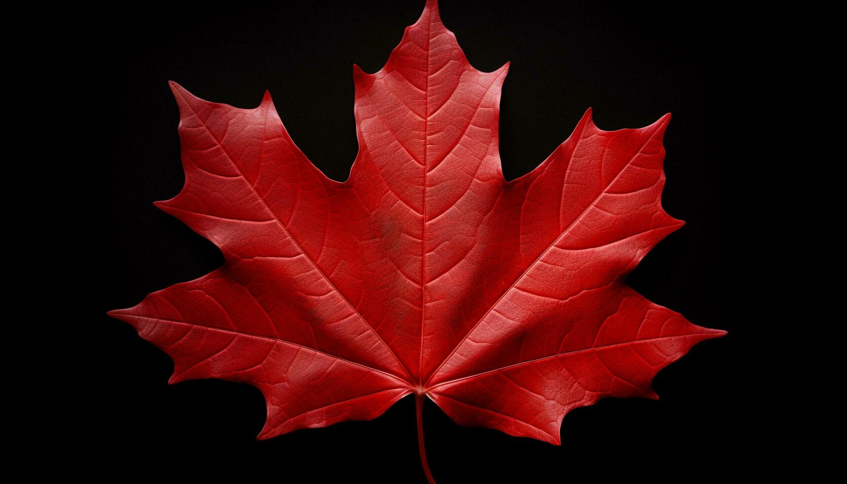 AI generated Canada leaf text flyer photo