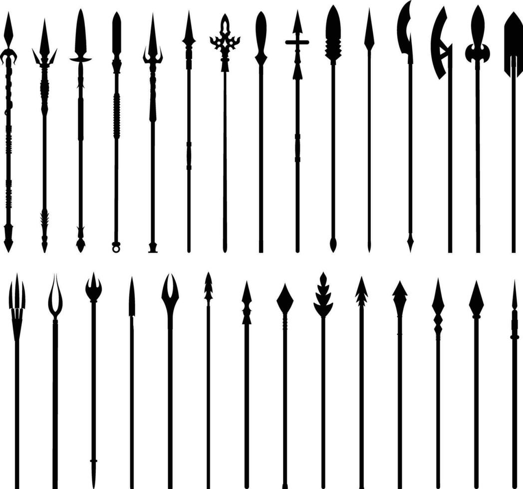 Spear Vector illustration Silhouette Symbol