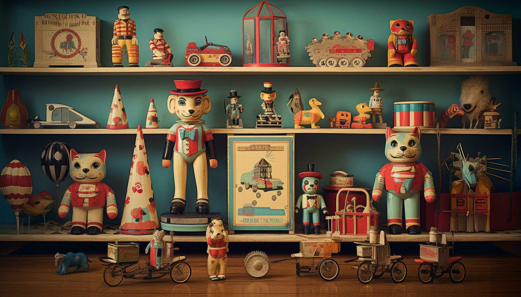 AI generated Childhood  the Magic of Toys photo