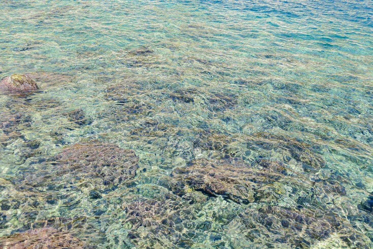 the water is clear and blue photo