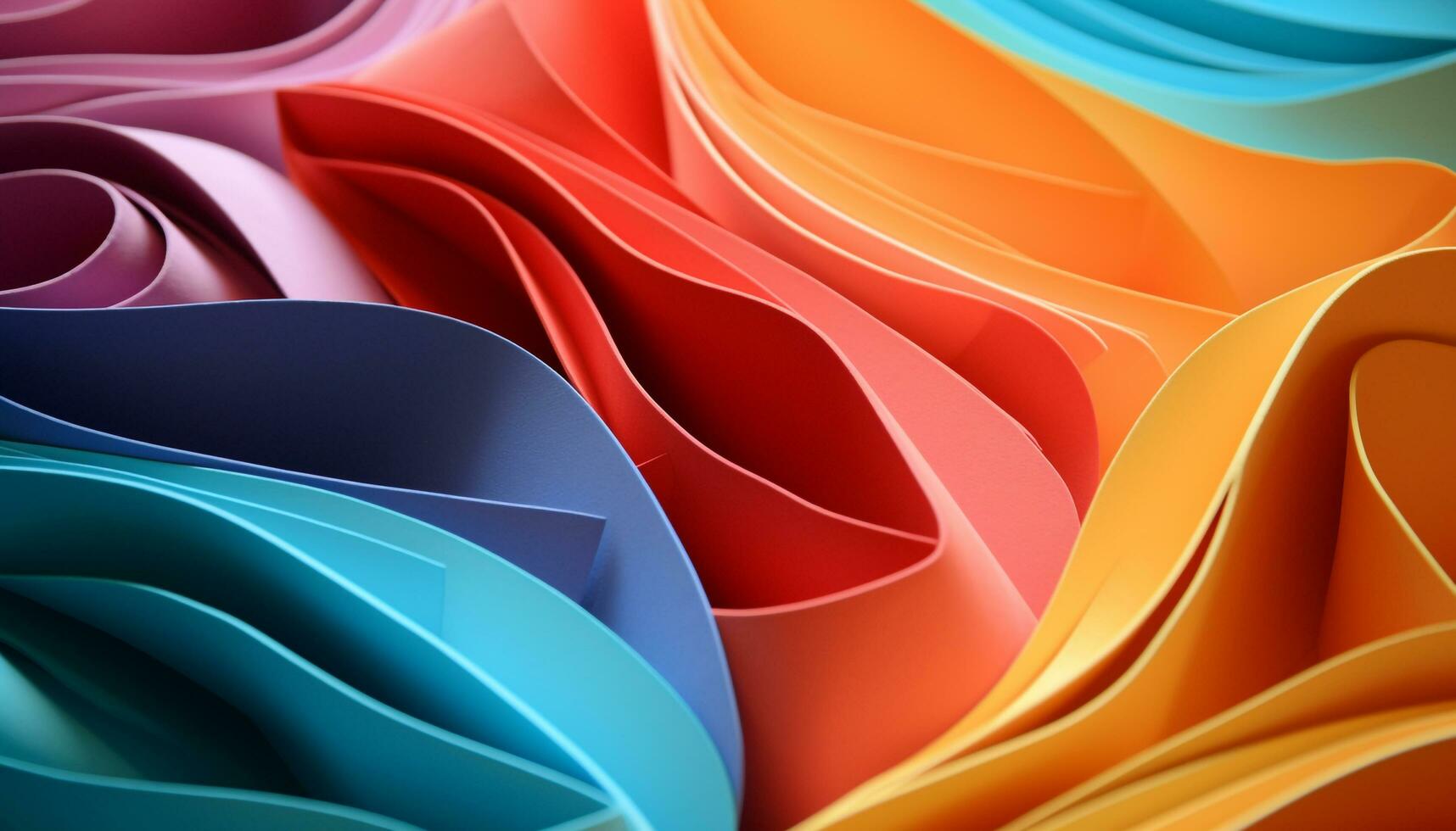 AI generated color paper sheets photo