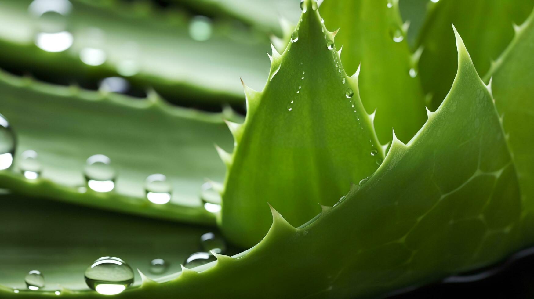 AI generated Visualizing the presentation of the plant Aloe Vera. Generative AI photo