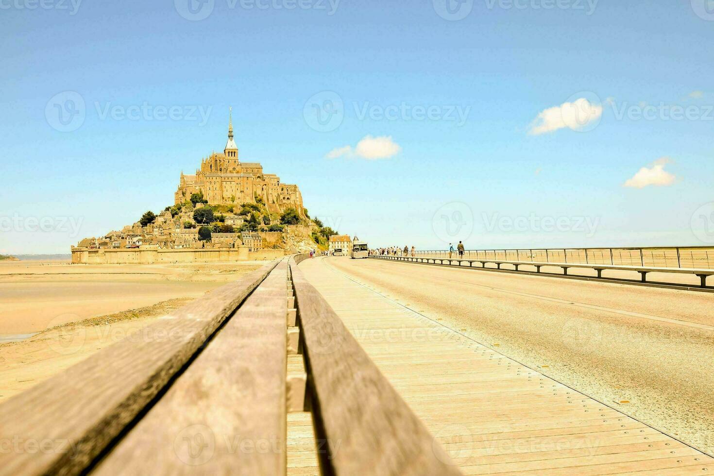 the mont saint michel is a famous tourist attraction in france photo