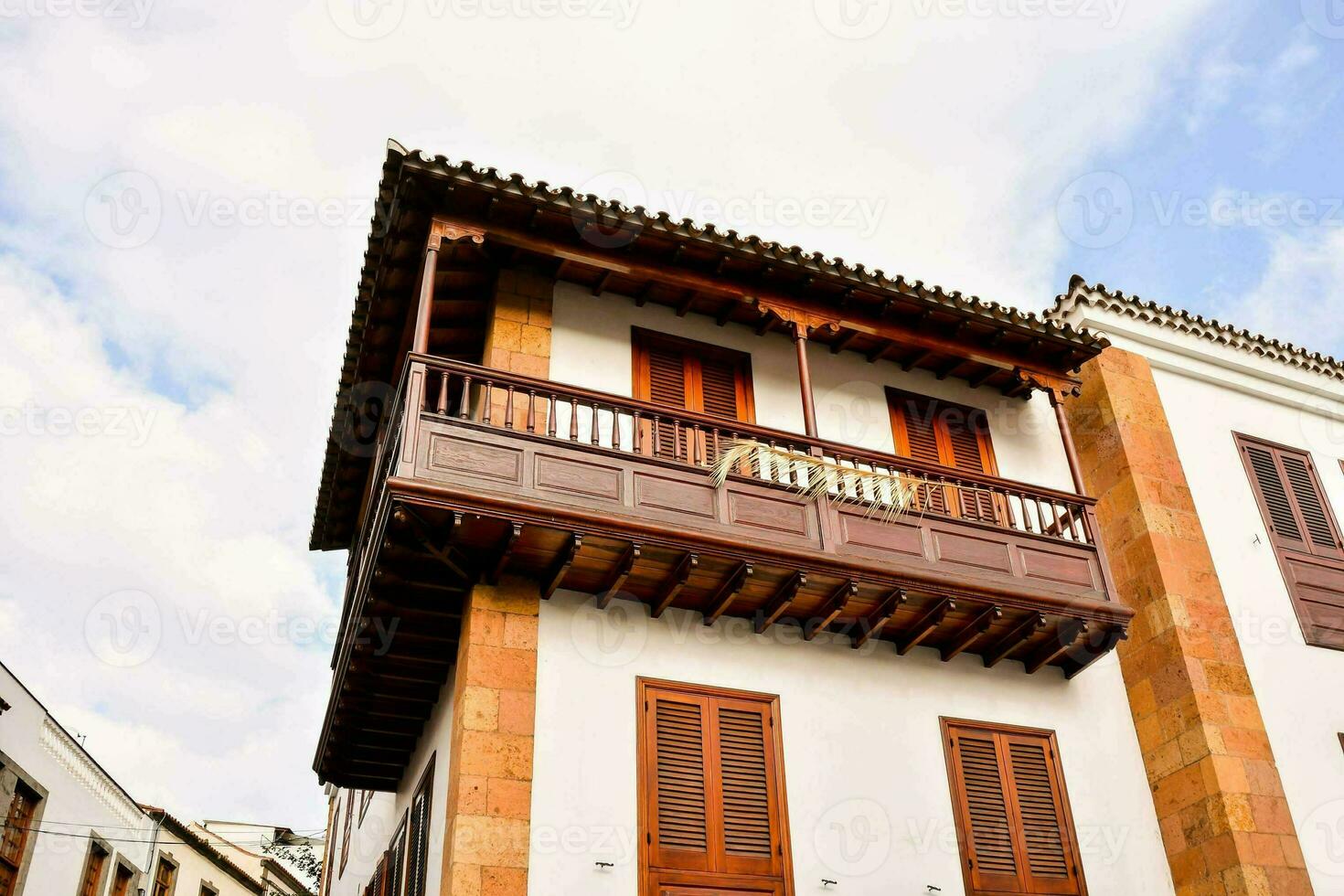 a building with a balcony photo