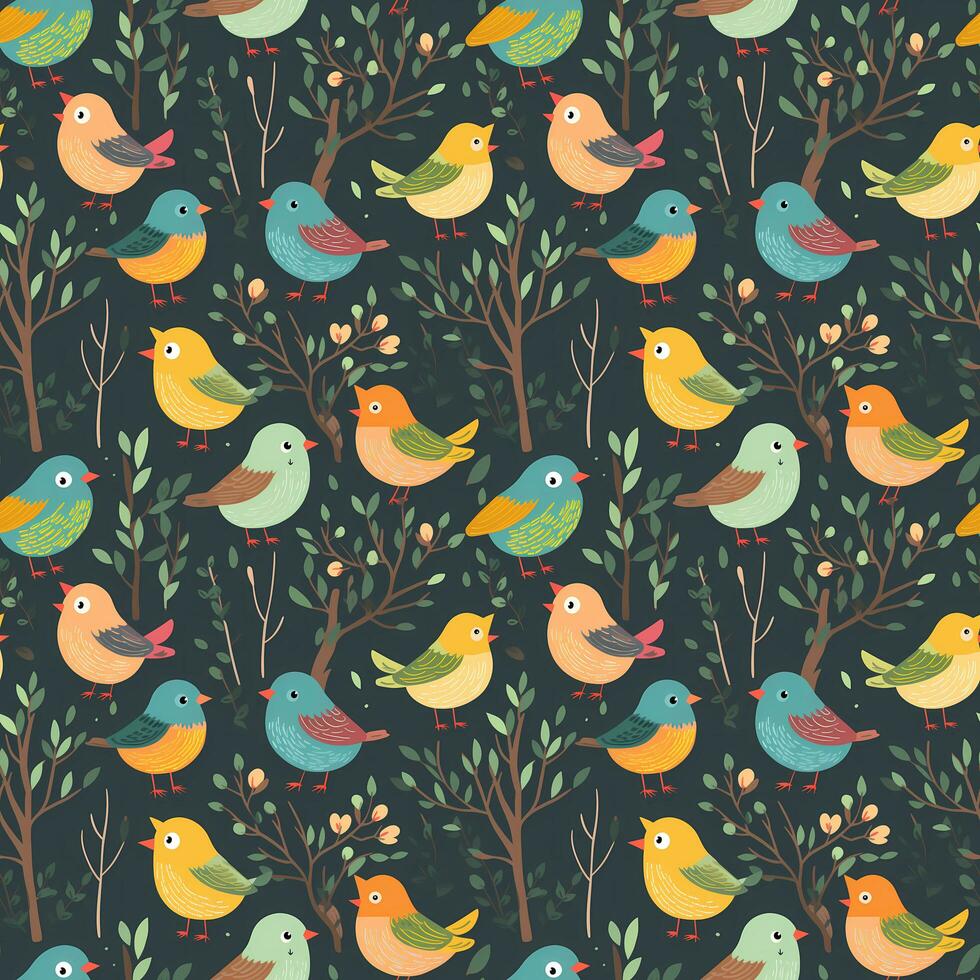 AI generated Elegant seamless pattern template for fashion prints, wrappers, wallpapers, greeting cards, wedding invites, romantic events. photo