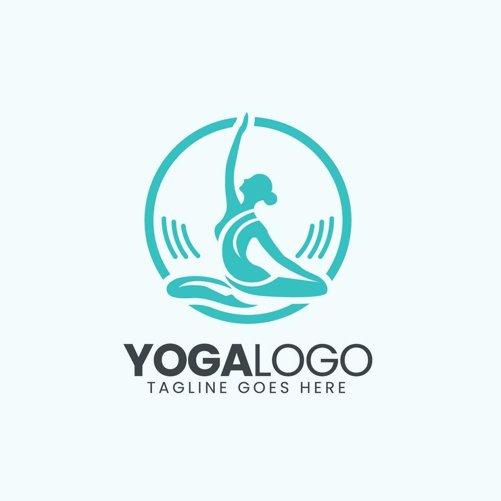 yoga logo diseño plantilla, meditación clase logo diseño vector