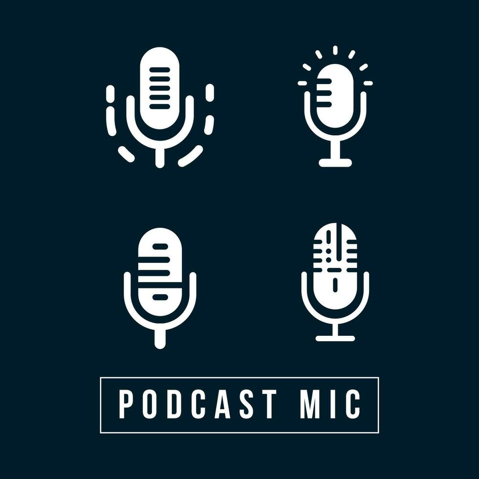 Podcast Icon bundle vector