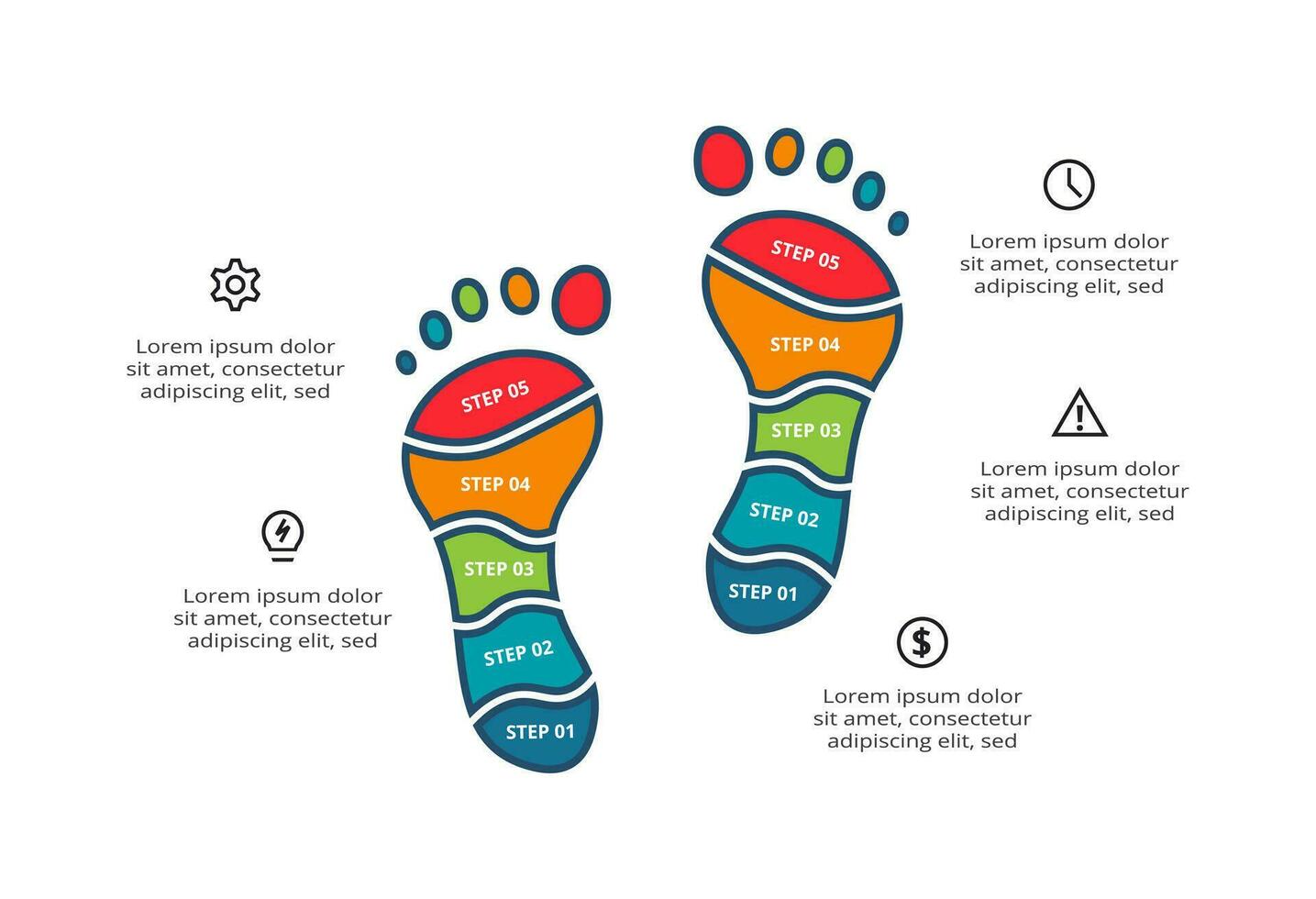 Creative concept for infographic with 5 steps, options, parts or processes. vector