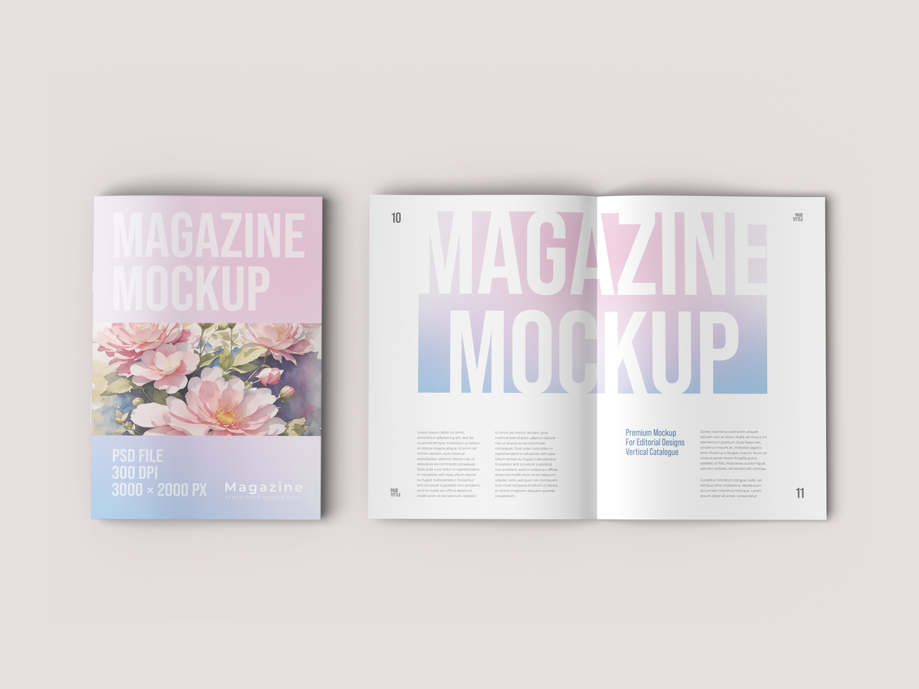 Magazine mockup PSD