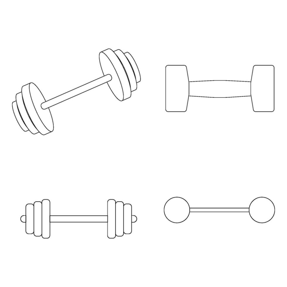 barbell icon vector